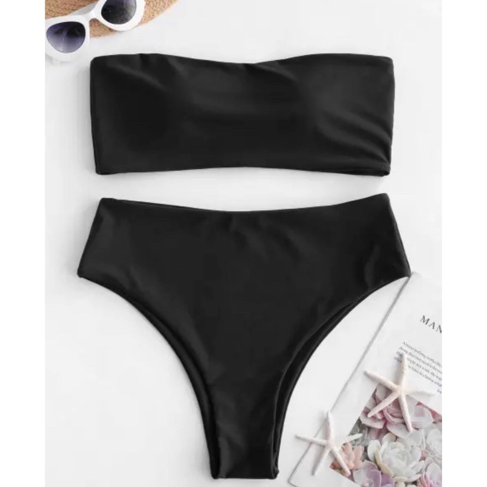 NWOT High Waisted Bandeau Bikini Set